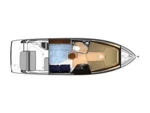 Slide: The Image of Top view layout of 2024 Regal 28 Express boat interior. - 20