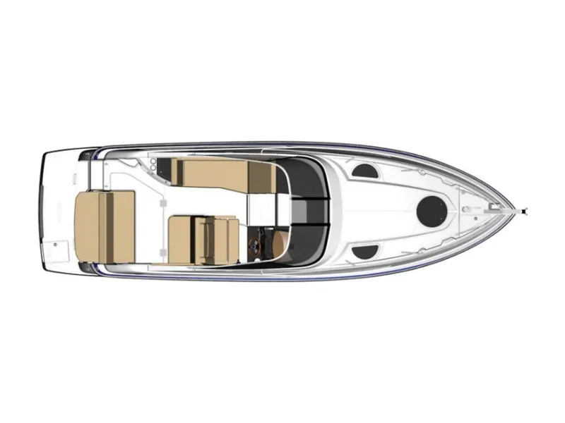 Slide: The Image of Top view of 2024 Regal 28 Express boat layout. - 5