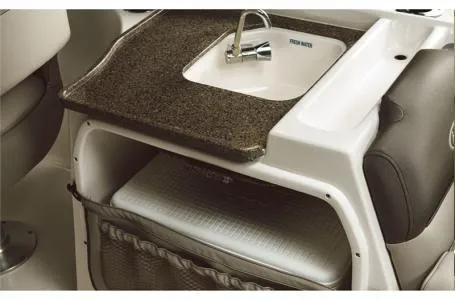 Slide: The Image of 2024 Key West 239 DFS boat interior with sink and storage. - 15