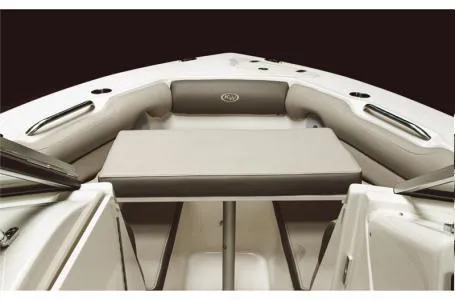 Slide: The Image of 2024 Key West 239 DFS boat interior seating area. - 19