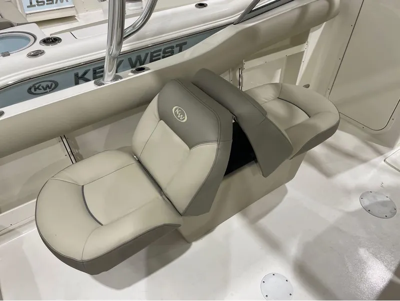 Slide: The Image of 2024 Key West 239 DFS boat interior with comfortable seating. - 26