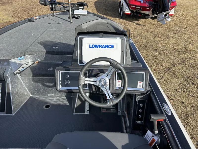 Slide: The Image of 2024 Ranger Z521R Ranger Cup Equipped boat dashboard with Lowrance electronics. - 18