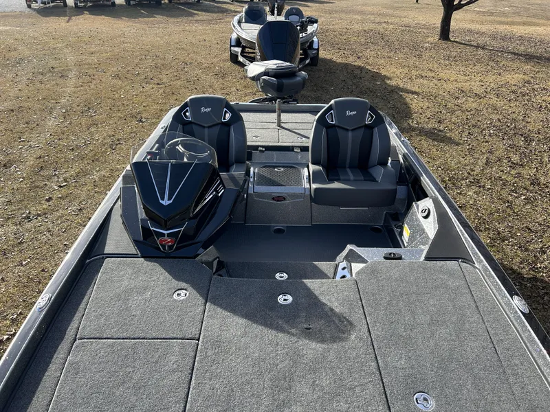 Slide: The Image of 2024 Ranger Z521R Ranger Cup Equipped boat interior with seating and storage compartments. - 8