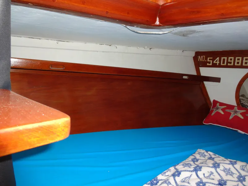 Slide: The Image of Cozy cabin interior of 1966 Cheoy Lee 36 Offshore Flying Buffalo sailboat. - 40