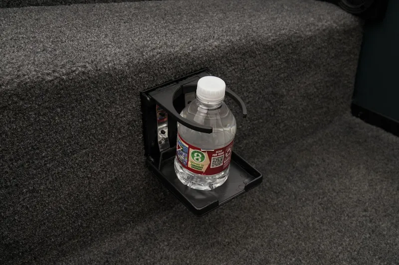 Slide: The Image of 2024 Ranger RT188 boat with a built-in cup holder and water bottle. - 48