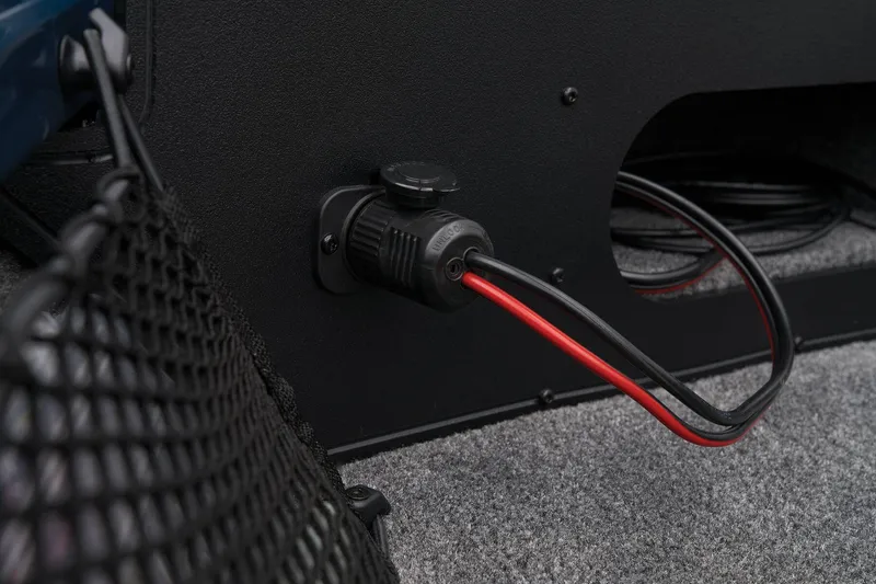 Slide: The Image of 2024 Ranger VS1782SC Reata boat interior wiring and power outlet. - 31