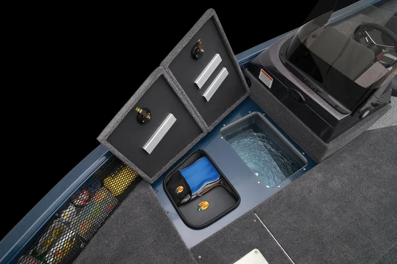 Slide: The Image of 2024 Ranger VS1782SC Reata boat storage compartments and livewell. - 33