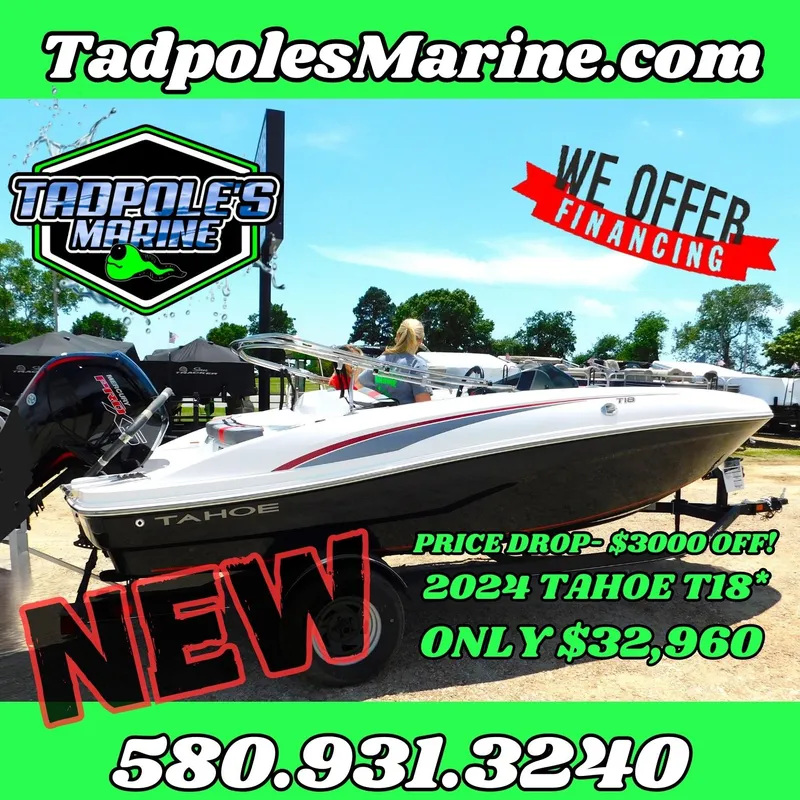 Slide: The Image of New 2024 Tahoe T18 boat for sale, financing available, priced at $32,960. - 0