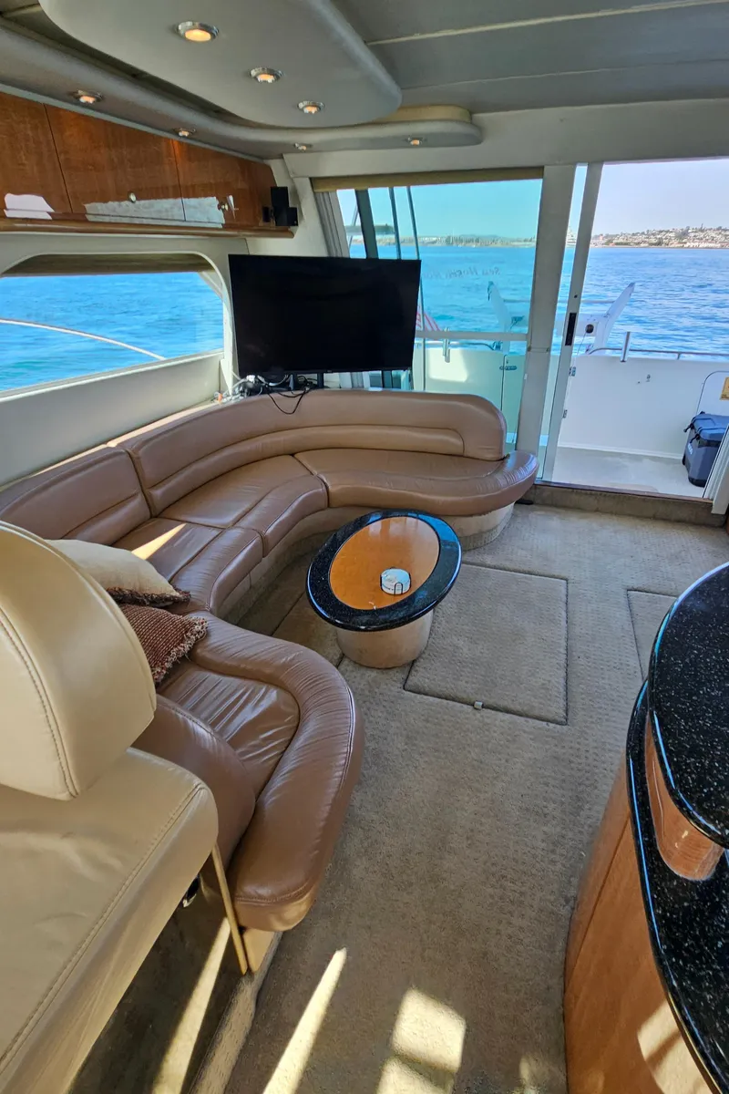 Slide: The Image of Luxurious interior of 2002 Maxum 4600 SCB yacht. - 24