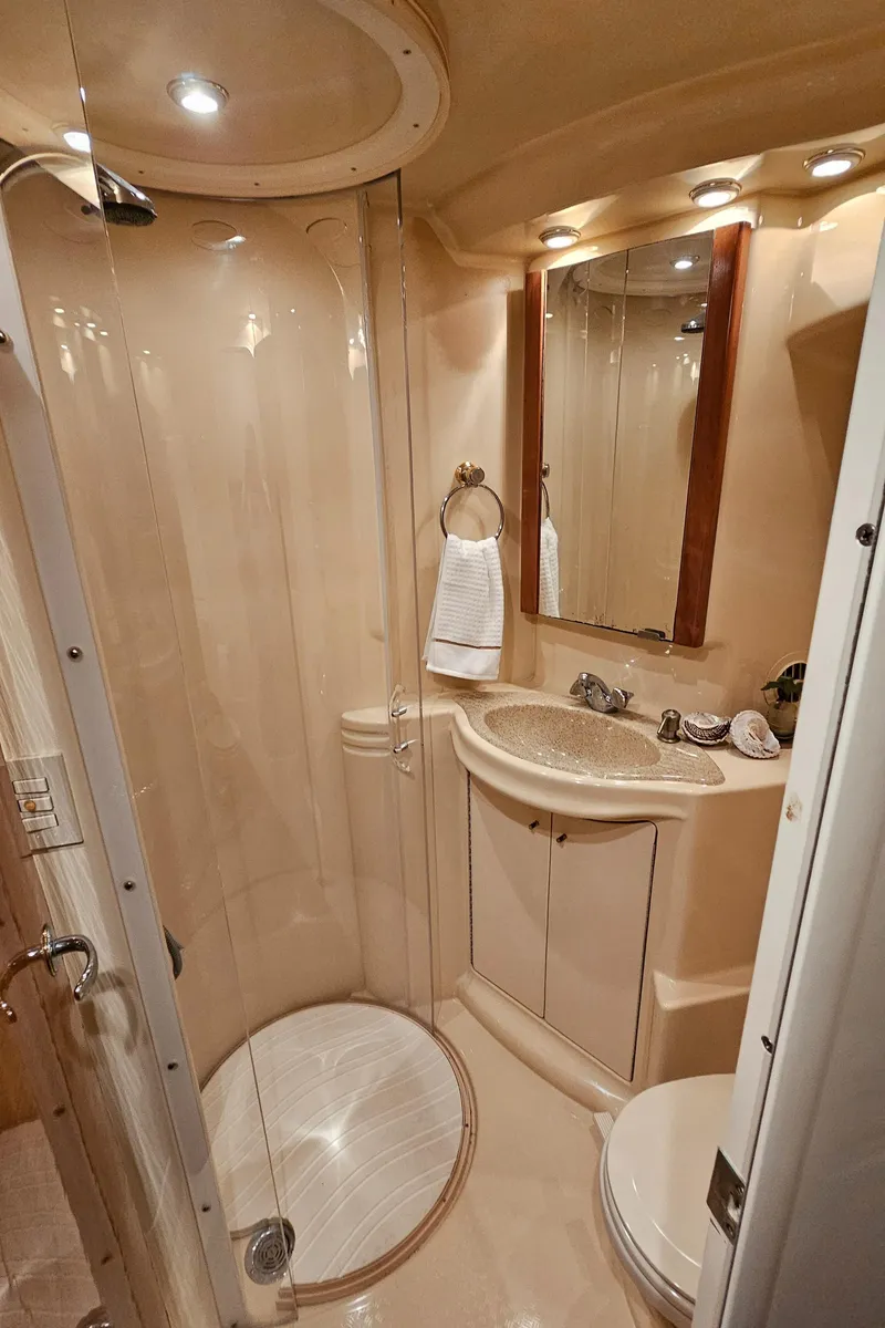 Slide: The Image of Luxurious bathroom in a 2002 Maxum 4600 SCB Limited Edition yacht. - 46