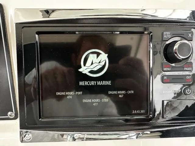 Slide: The Image of Mercury Marine engine hours display on 2014 Boston Whaler 370 Outrage. - 12