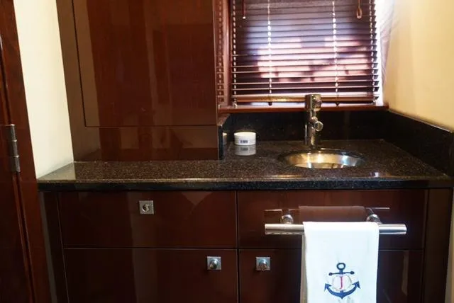 Slide: The Image of Luxurious bathroom interior of 2010 Sea Ray 470 Sundancer yacht. - 16