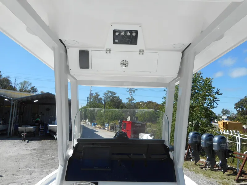 Slide: The Image of 2024 Sea Fox 251 BAYFOX boat console and helm station. - 6