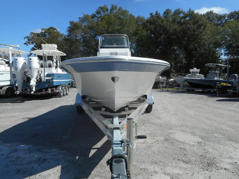 Slide: The Image of 2024 Sea Fox 231 BAYFOX boat on trailer in outdoor lot. - 3