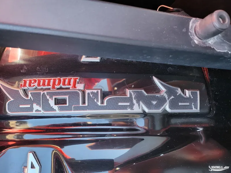 Slide: The Image of 2016 Tigé Z3 boat with "Raptor" and "Indmar" branding on the engine cover. - 23