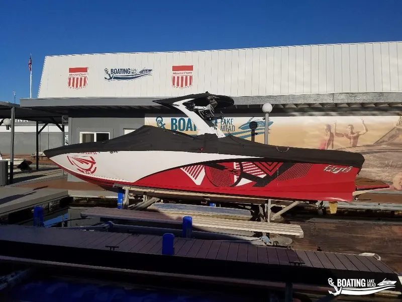 Slide: The Image of 2016 Tigé Z3 boat with cover at Boating Lake Mead dock. - 3