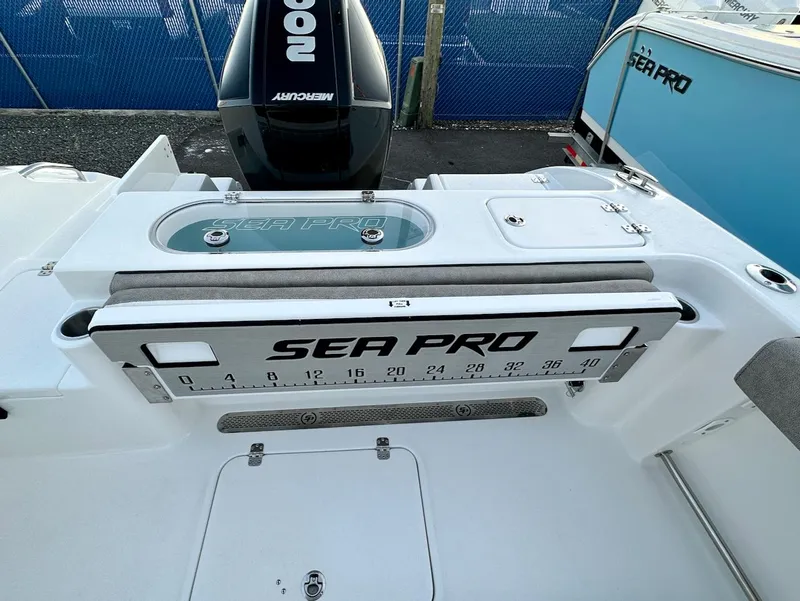 Slide: The Image of 2024 Sea Pro 222 boat with Mercury engine and fishing ruler. - 8
