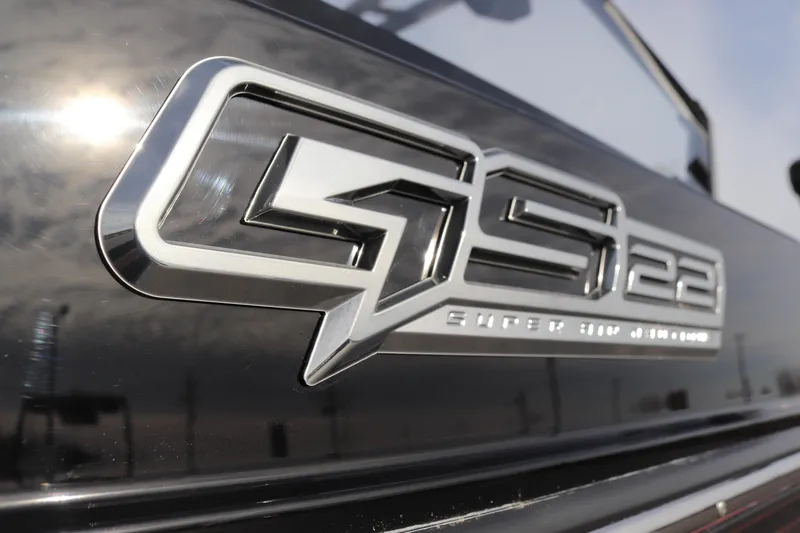 Slide: The Image of 2024 Nautique GS22 boat model emblem close-up - 8