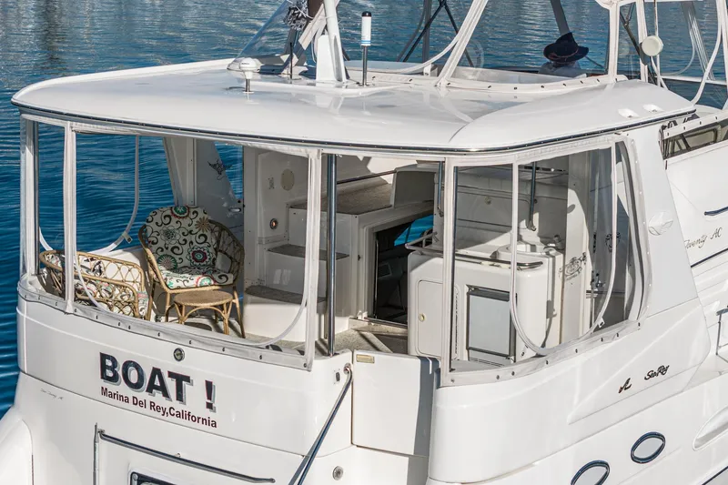 Slide: The Image of 1997 Sea Ray 420 Aft Cabin yacht in Marina del Rey, California. - 15