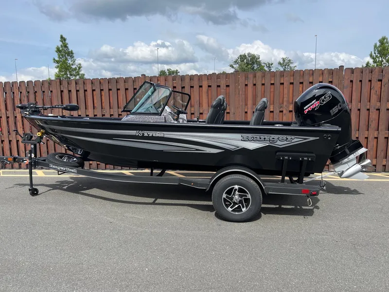 Slide: The Image of 2024 Ranger VS1782SC Angler fishing boat with trailer. - 1