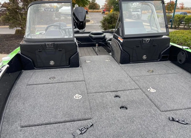 Slide: The Image of 2024 Nitro ZV21 fishing boat with dual consoles and spacious deck. - 5