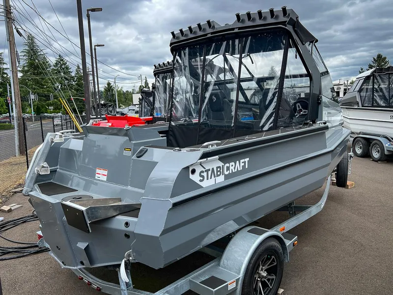 Slide: The Image of 2023 Stabicraft 1850 Fisher boat on trailer, ready for outdoor adventure. - 3