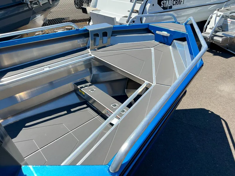 Slide: The Image of 2023 Stabicraft 1450 Frontier boat interior, showcasing sleek design and durable construction. - 11