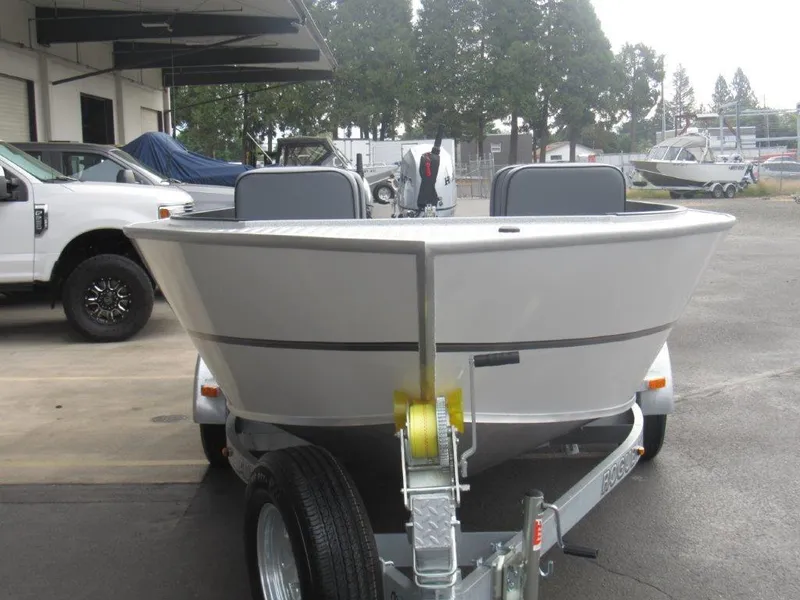 Slide: The Image of 2024 Alumaweld 20 ADVENTURER boat on a trailer, front view. - 8