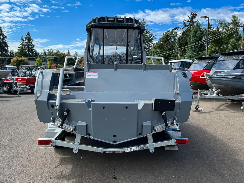 Slide: The Image of 2023 Stabicraft 2250 Ultra Centercab boat on trailer, rear view. - 4