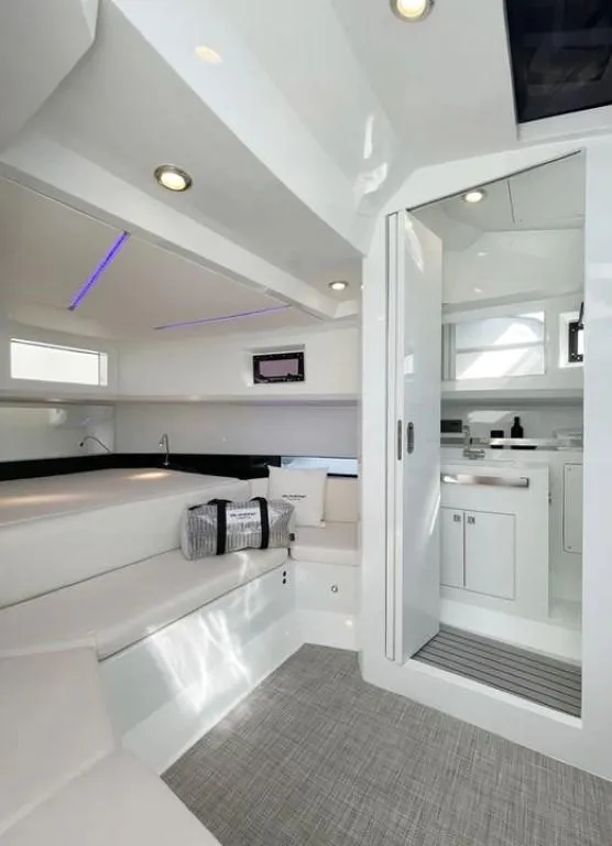 Slide: The Image of Luxurious interior of 2024 De Antonio Yachts D36 OPEN, featuring modern design and elegant furnishings. - 15