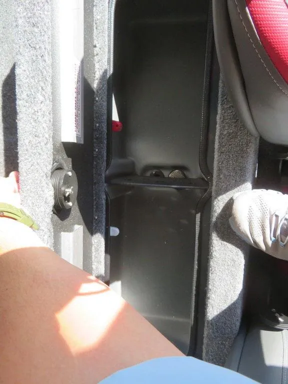 Slide: The Image of Interior view of 2023 Ranger RT178C boat showing storage compartment. - 8