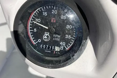 Slide: The Image of Tachometer of 2002 Catalina 34MK II showing 770.2 hours and RPM gauge. - 26