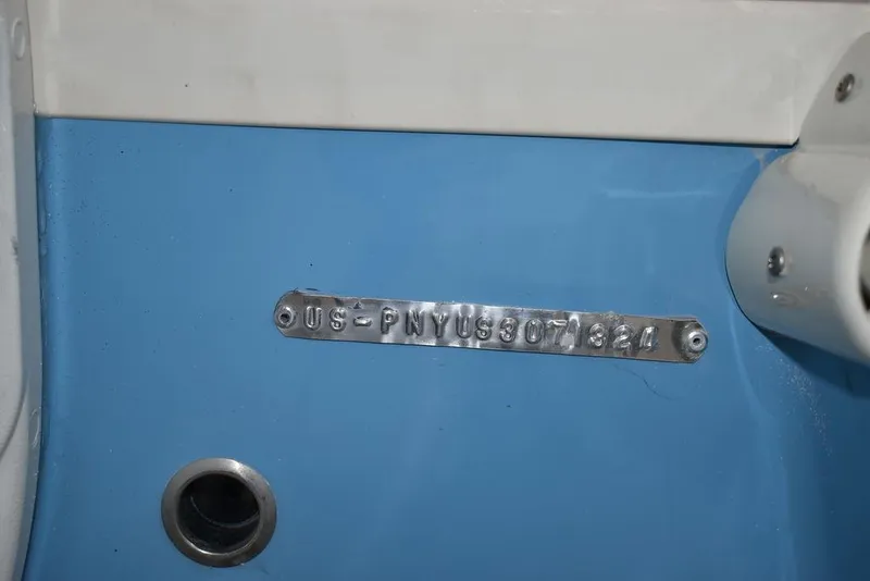 Slide: The Image of 2024 Stingray 191DC boat hull identification number (HIN) plate. - 32