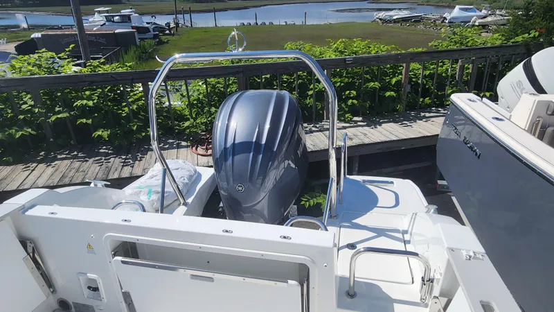 Slide: The Image of 2024 Jeanneau Leader 7.5 CC S3 boat with Yamaha outboard motor. - 20