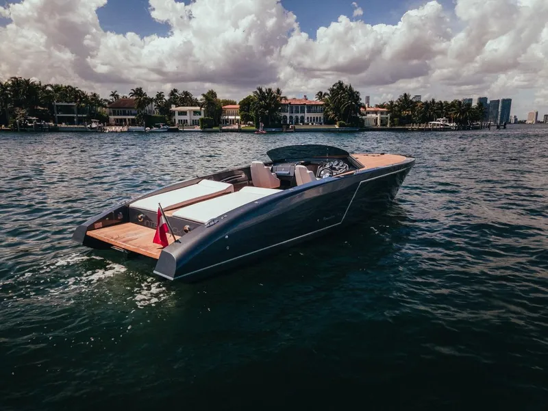 Slide: The Image of 2020 Frauscher 1017 GT luxury motorboat on a sunny day. - 7