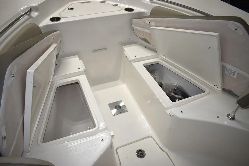 Slide: The Image of 2024 Key West 244 CC boat interior storage compartments. - 43
