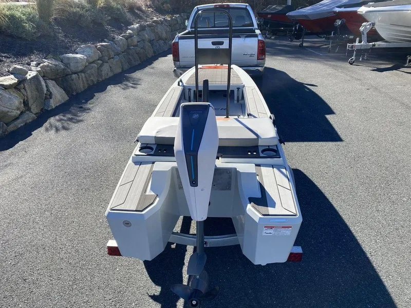 Slide: The Image of 2024 Veer V13 boat on trailer, parked outdoors in sunlight. - 7