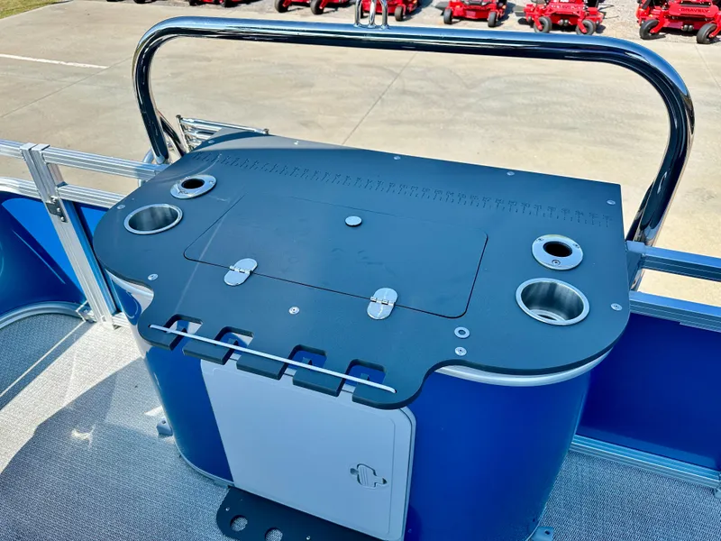 Slide: The Image of 2023 Tahoe Pontoon 23FT Sport 85 Center Console Fish, fishing station with rod holders. - 8