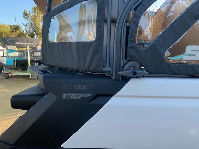 Slide: The Image of 2024 Sea-Doo Cruise 21 with Rotax 170 HP engine, close-up view. - 3