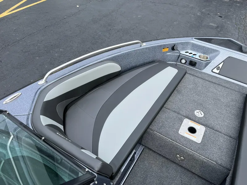 Slide: The Image of 2024 Lund 189 Tyee GL boat interior with sleek seating and storage. - 13