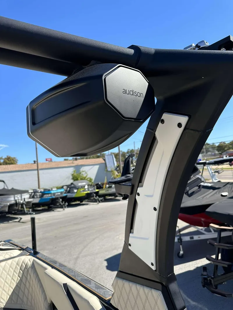 Slide: The Image of 2024 Tigé 24RZX boat with Audison speaker system. - 20