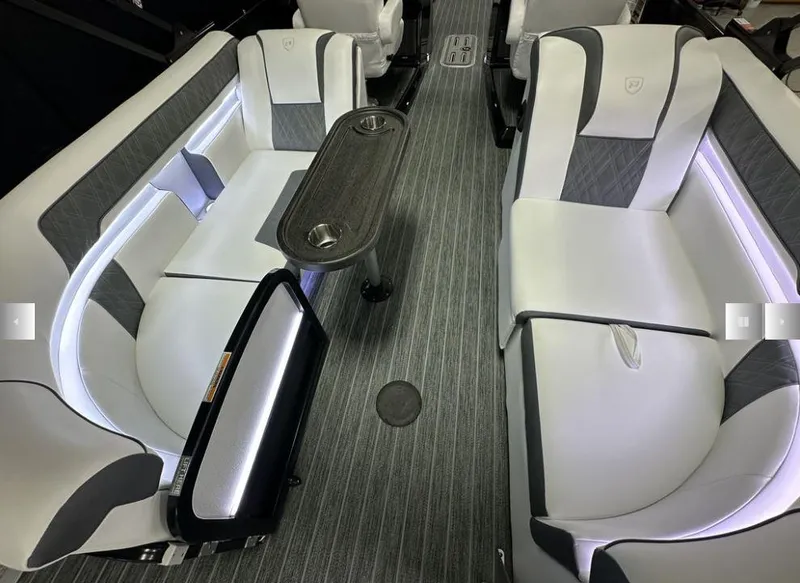 Slide: The Image of 2024 Premier Supersport interior with luxurious seating and sleek design. - 26