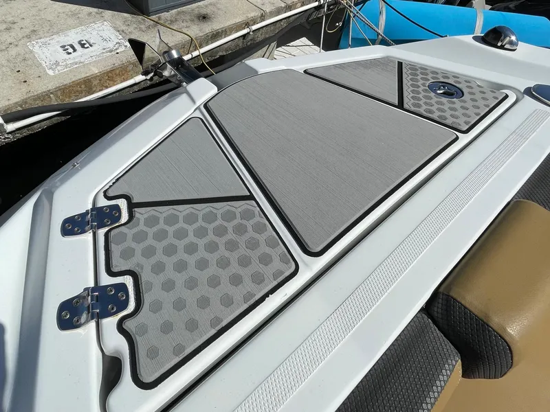 Slide: The Image of 2020 Scarab 285 ID boat deck with gray non-slip padding. - 27