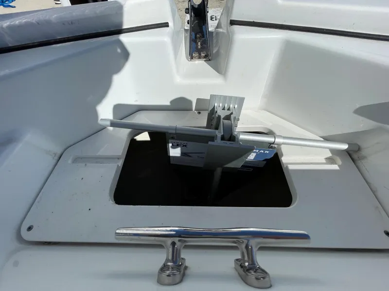Slide: The Image of Anchor storage compartment on a 2020 Scarab 285 ID boat. - 29