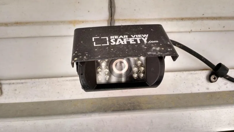 Slide: The Image of Rear View Safety camera installed on a 1978 Kayot houseboat. - 26