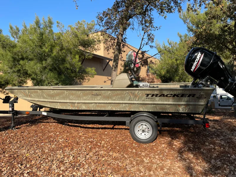 The Image of 2024 Tracker Grizzly 1648 SC boat with Mercury outboard motor. - 0