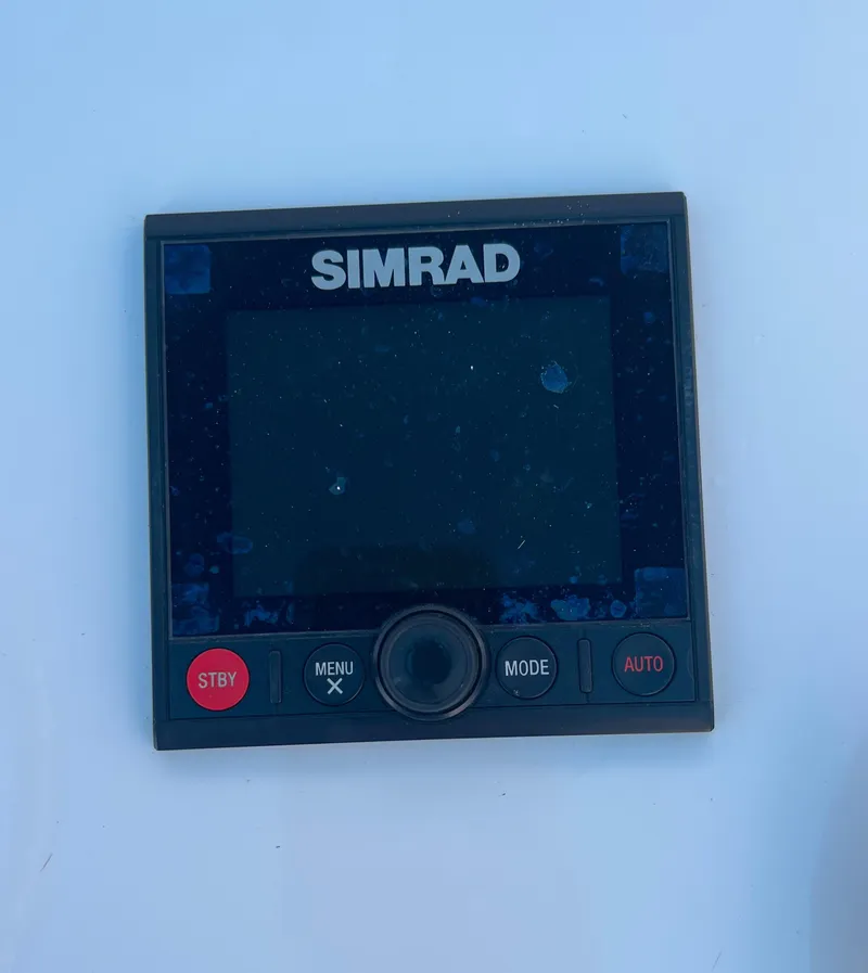 Slide: The Image of Simrad marine navigation display on a 1985 Custom Mabry Edwards boat. - 11