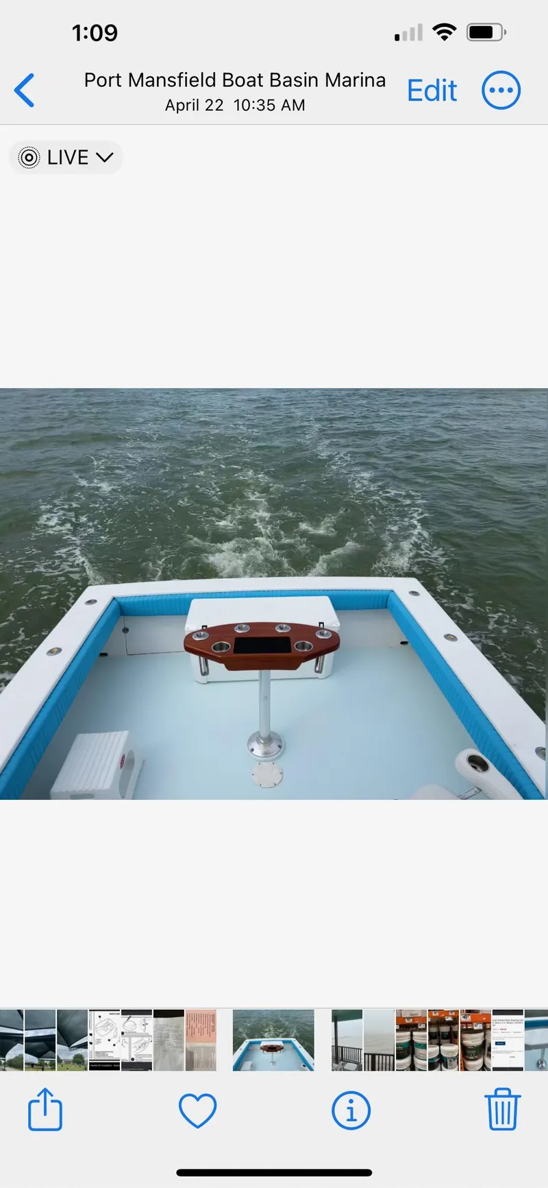 Slide: The Image of Custom 1985 Mabry Edwards boat at Port Mansfield Boat Basin Marina - 12