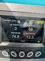 Slide: The Image of 2022 MasterCraft NXT24 boat dashboard display showing engine metrics. - 13