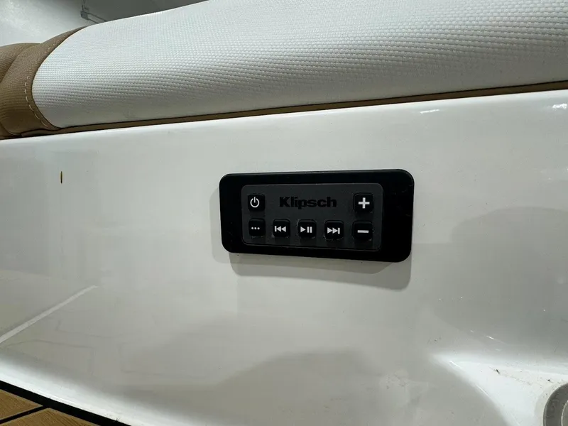 Slide: The Image of Klipsch audio control panel on 2022 MasterCraft NXT24 boat. - 3